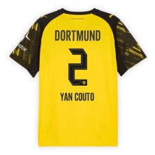 Borussia Dortmund Yan Couto #2 Hjemmedrakt 2025-26 Kortermet